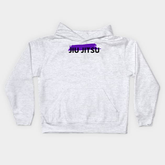 Brazilian Jiu Jitsu BJJ Purple Belt Kids Hoodie by HootVault